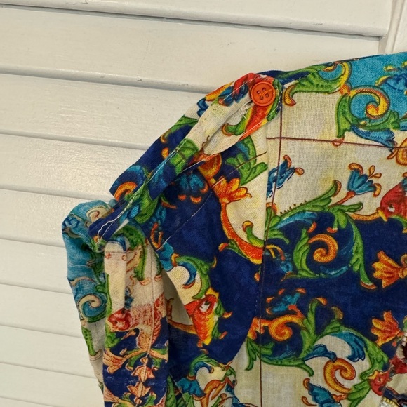 ANTICA SARTORIA by GIACOMO CINQUE MULTI-COLOR DRESS WITH BEADING SIZE S/M - Picture 9 of 9